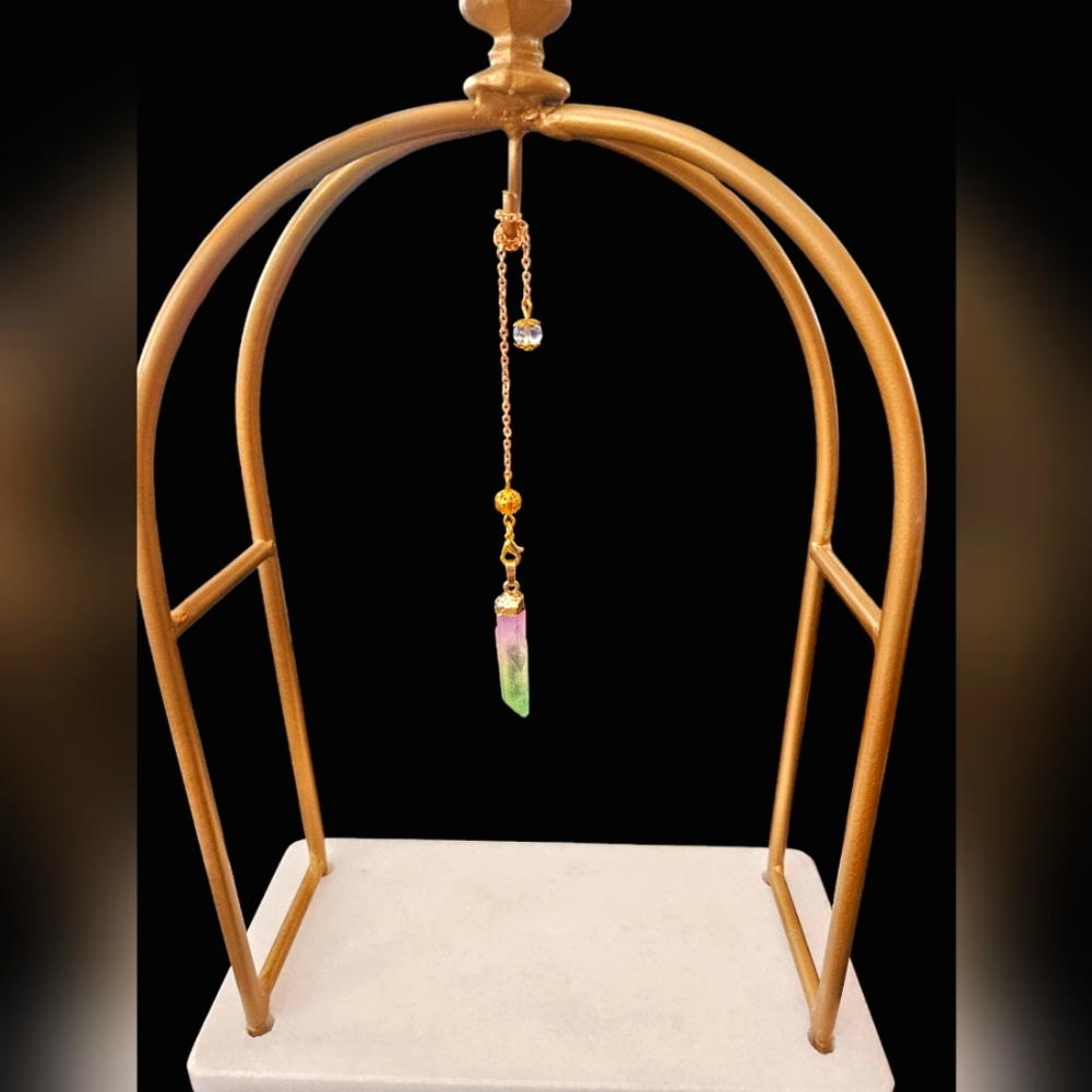 Watermelon Quartz Pendulum - Picture 6 of 7